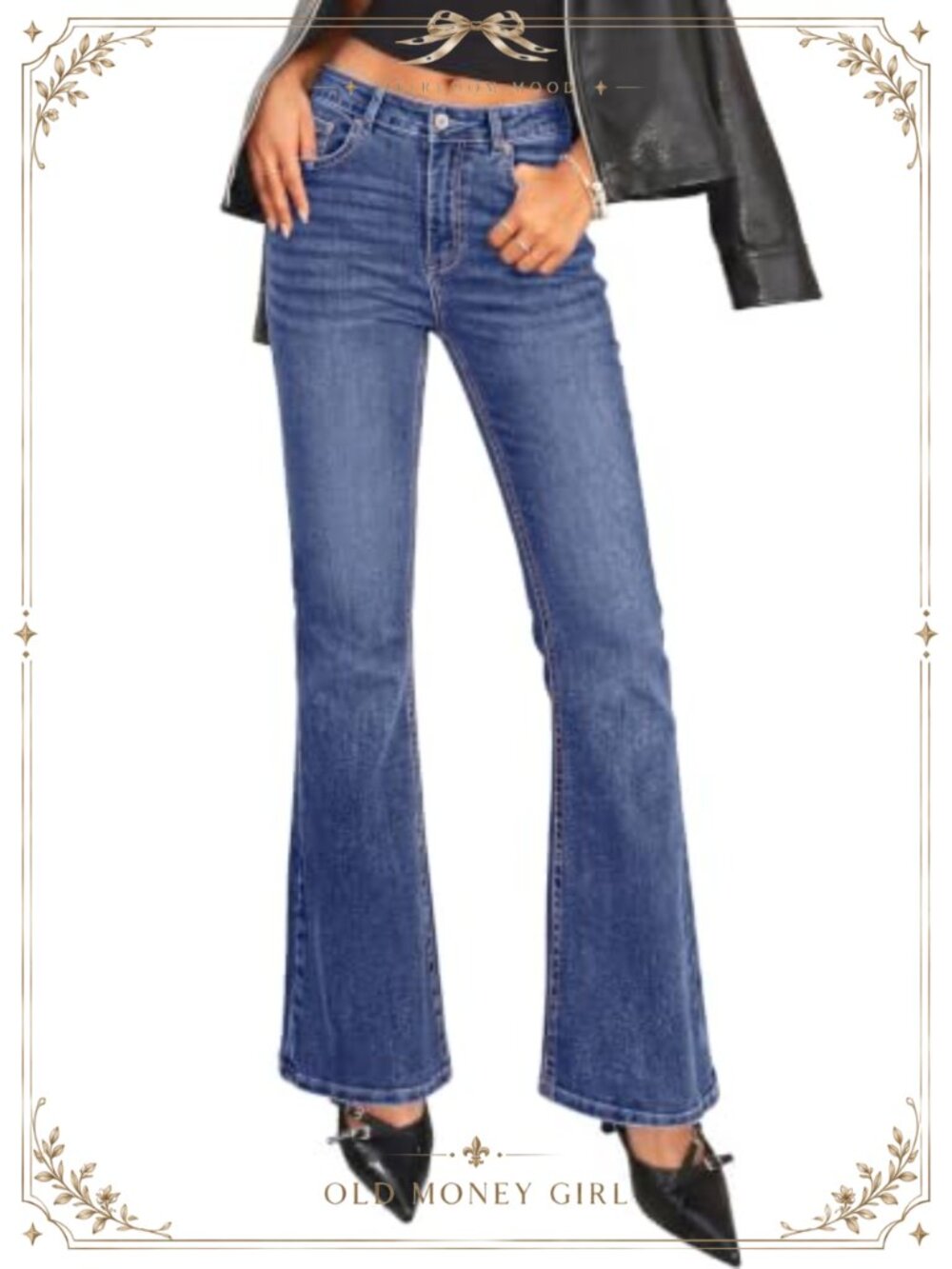 High Waisted Flare Bell Bottom Jeans Stretch Bootcut Denim Pants